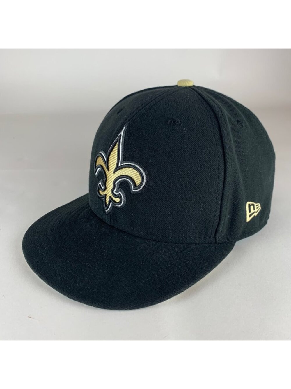New Orleans Saints NFL Black New Era 59Fifty Fitted Hat Mens 7 1/2